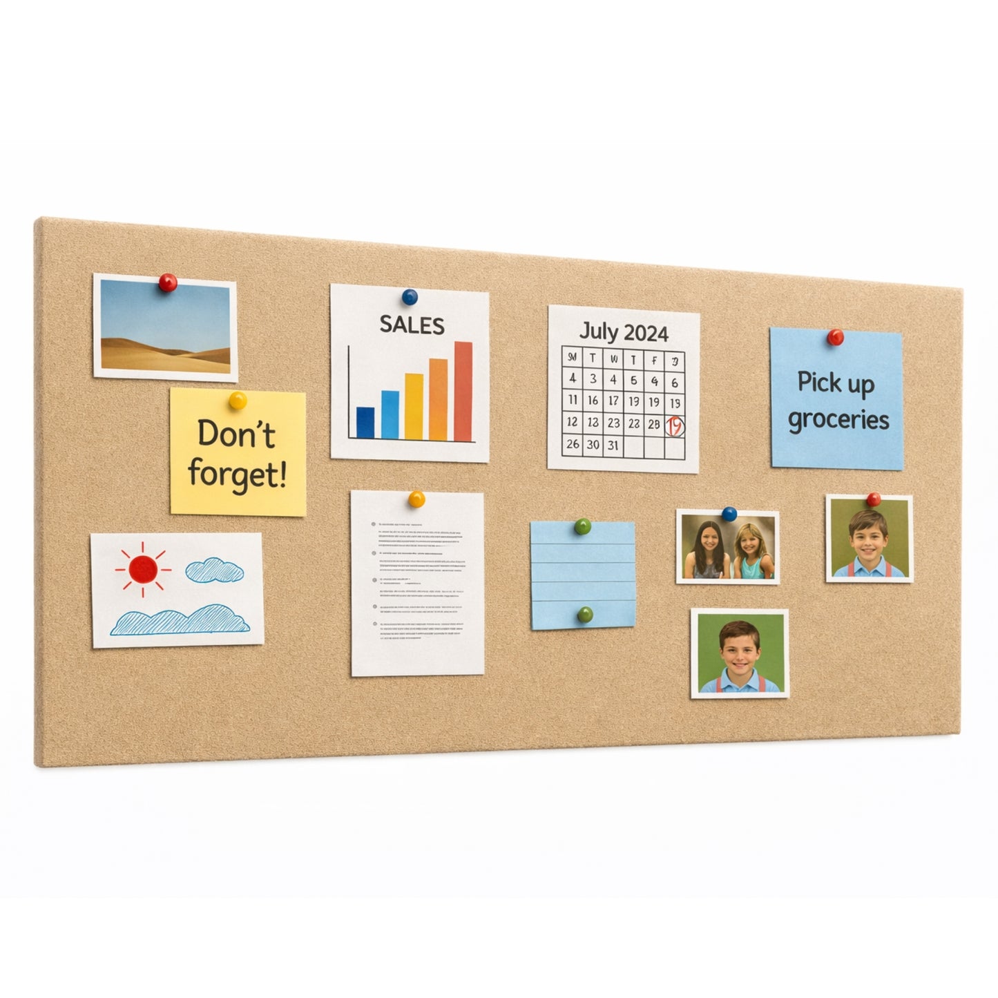 FeltPin Bulletin Board 120x60cm | Sand