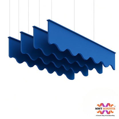 Acoustic Ceiling Baffles, Wave, 8 pcs