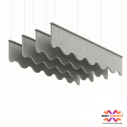 Acoustic Ceiling Baffles, Wave, 8 pcs
