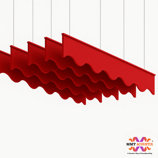 Acoustic Ceiling Baffles, Wave, 8 pcs