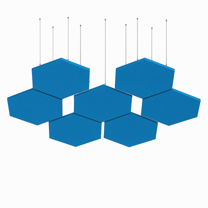 Acoustic Ceiling Clouds, Hexagon, 8 pcs