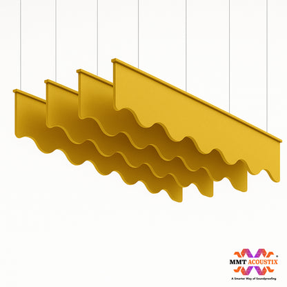 Acoustic Ceiling Baffles, Wave, 8 pcs