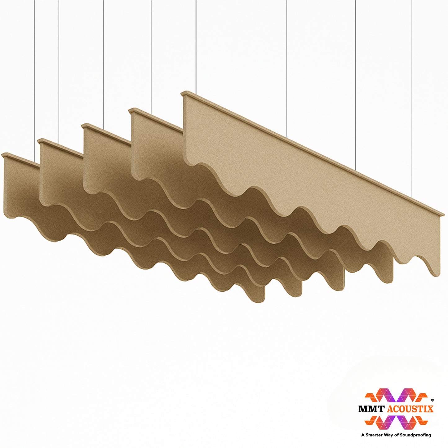 Acoustic Ceiling Baffles, Wave, 8 pcs