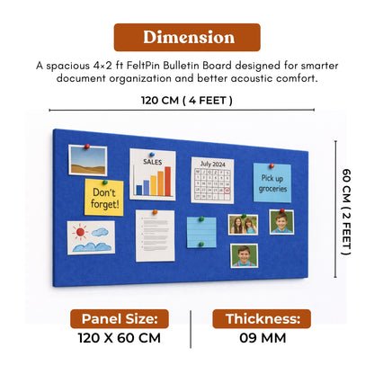 FeltPin Bulletin Board 120x60cm | Iris