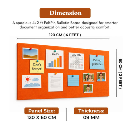 FeltPin Bulletin Board 120x60cm | Carrot