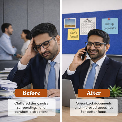 FeltPin Bulletin Board 120x60cm | Iris