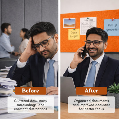 FeltPin Bulletin Board 120x60cm | Carrot