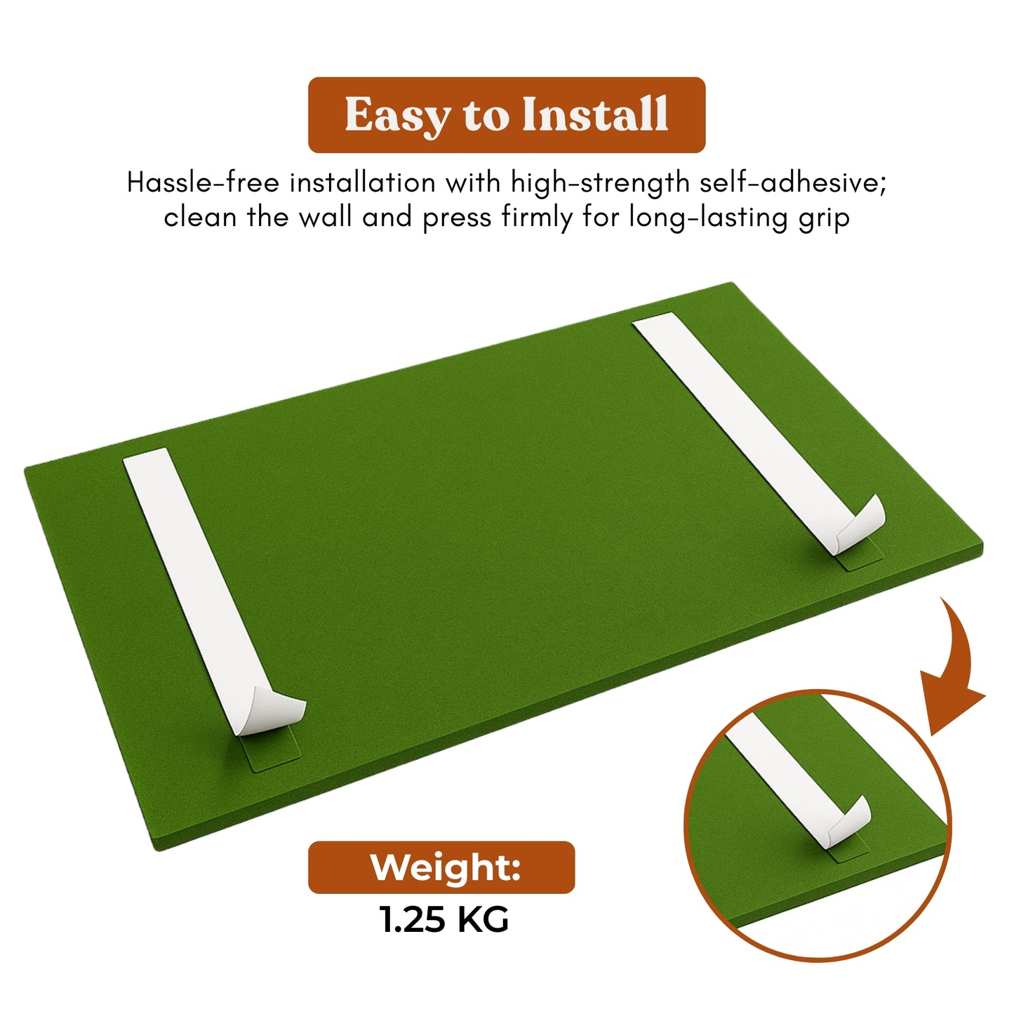 FeltPin Bulletin Board 120x60cm | Olive