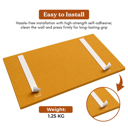 FeltPin Bulletin Board 120x60cm | Mustard