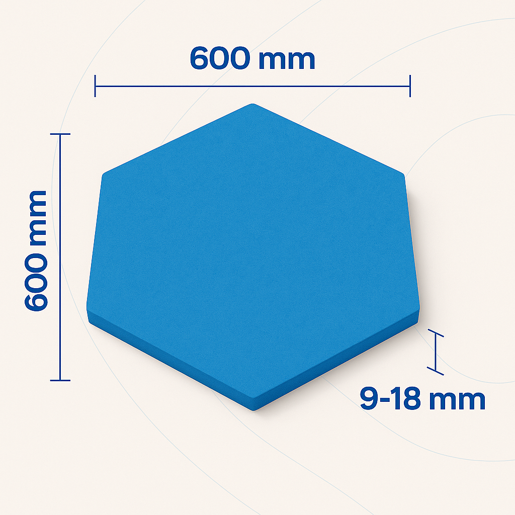 Acoustic Ceiling Clouds, Hexagon, 8 pcs