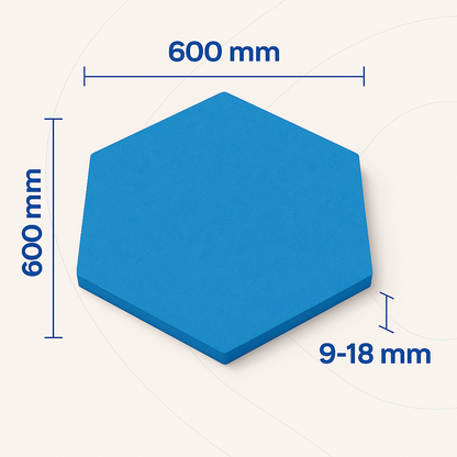 Acoustic Ceiling Clouds, Hexagon, 8 pcs