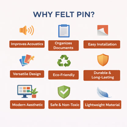 FeltPin Bulletin Board 120x60cm | Iris