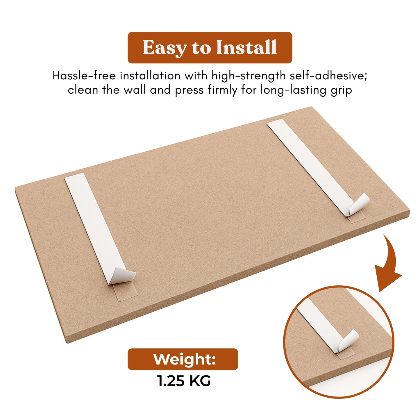 FeltPin Bulletin Board 120x60cm | Sand