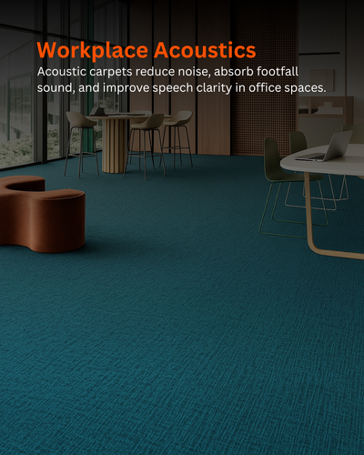 Acoustic Carpet Tiles - Navy Blue