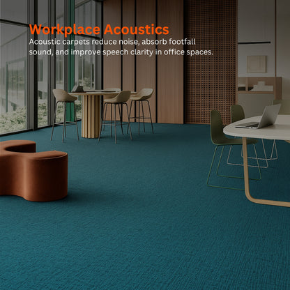 Acoustic Carpet Tiles | 50x50 cm | Navy Blue | 64 Sq Ft