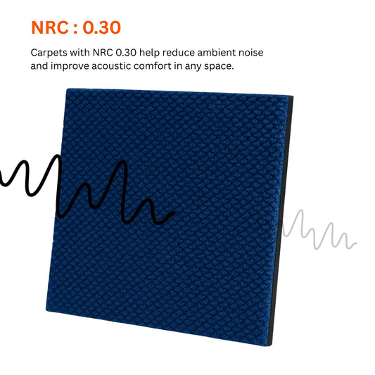 Acoustic Carpet Tiles | 50x50 cm | Navy Blue | 64 Sq Ft