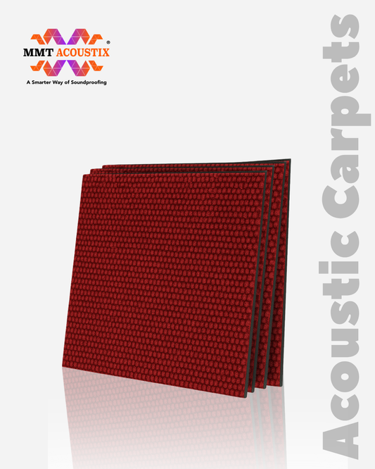 Acoustic Carpet Tiles - Velvet Red
