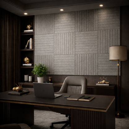 PET Acoustic Panels | 30x30cm Slats | Pumice | 8 Pcs