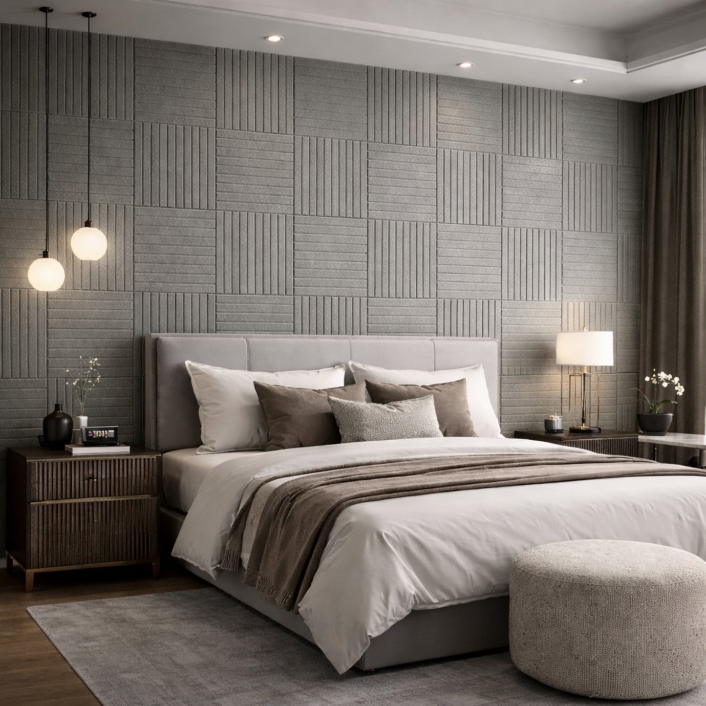 PET Acoustic Panels | 30x30cm Slats | Pumice | 8 Pcs