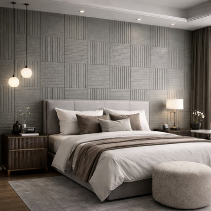 PET Acoustic Panels | 30x30cm Slats | Pumice | 8 Pcs