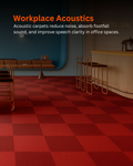Acoustic Carpet Tiles - Velvet Red