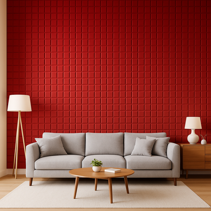 Turbo Acoustic Foam 1x1 ft, Flame Red