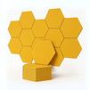 MMT Acoustix® HexaFelt Bevelled Acoustic Panels, Luxury Sound Absorbing Felt Wall Panels for Home, Office & Studios | VOC Free, 30×30 cm, NRC 0.90 | Pack of 8 |Mustard