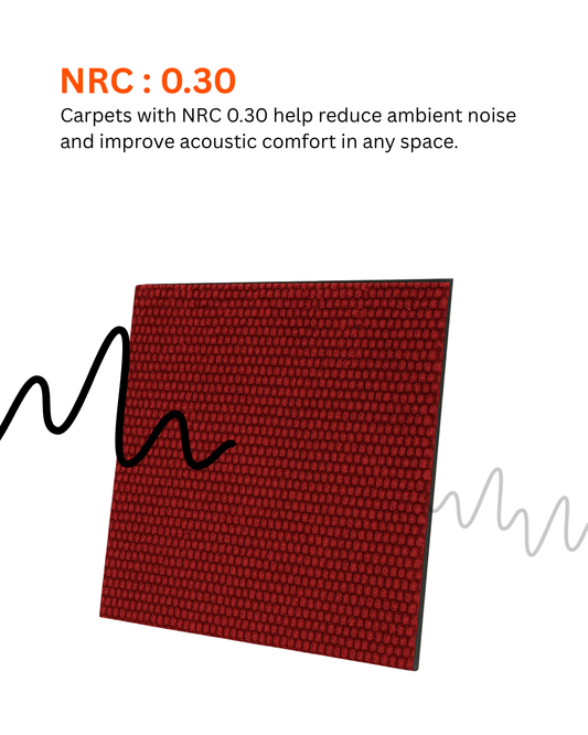 Acoustic Carpet Tiles - Velvet Red