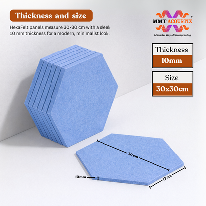 HexaFelt Bevelled Acoustic Panels | Carolina | 7 Pcs