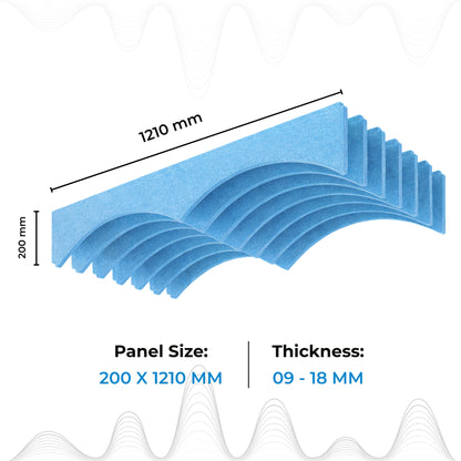 Acoustic Ceiling Baffles, Flow, 8 pcs