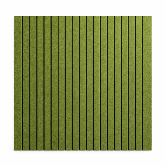 Slats Felt Acoustic Panels 30×30 cm Panels Olive Set of 8