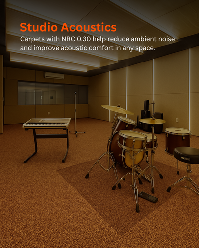 Acoustic Carpet Tiles - Shepia Brown