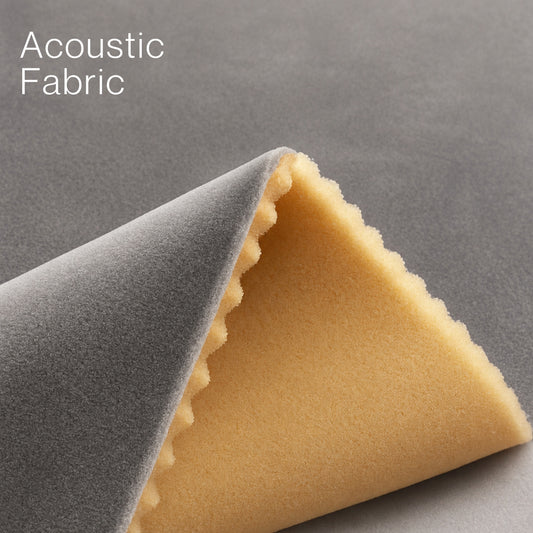 Acoustic Velvet Fabric | 300 GSM | Silver Grey