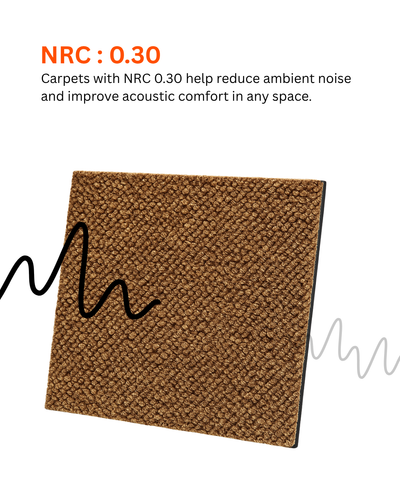 Acoustic Carpet Tiles - Shepia Brown