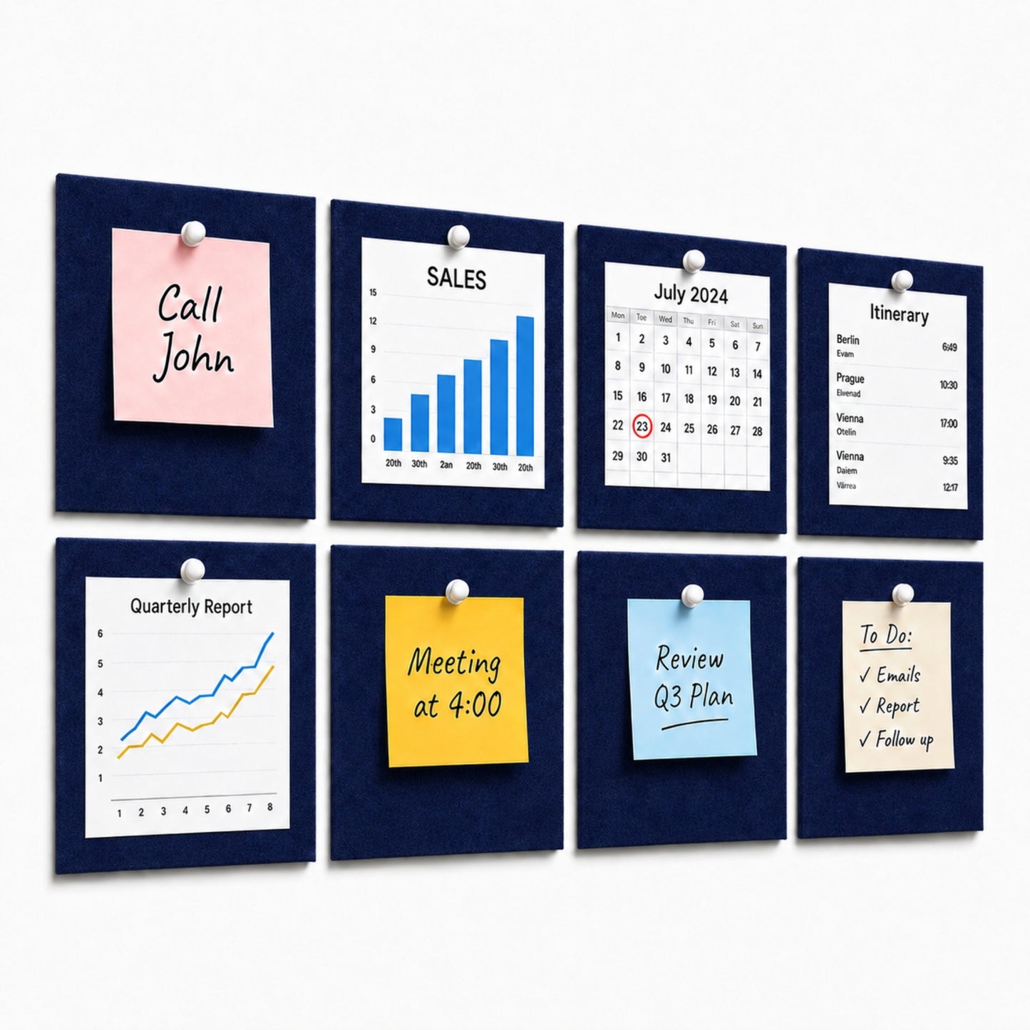 FeltPin Bulletin Board 30x30cm | Iris