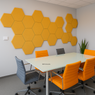 MMT Acoustix® HexaFelt Bevelled Acoustic Panels, Luxury Sound Absorbing Felt Wall Panels for Home, Office & Studios | VOC Free, 30×30 cm, NRC 0.90 | Pack of 8 |Mustard