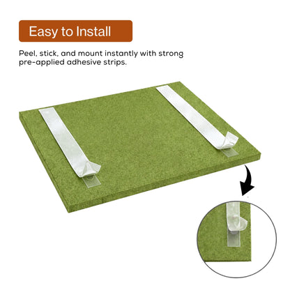 PET Acoustic Panels | 30x30cm Slats | Olive | 8 Pcs