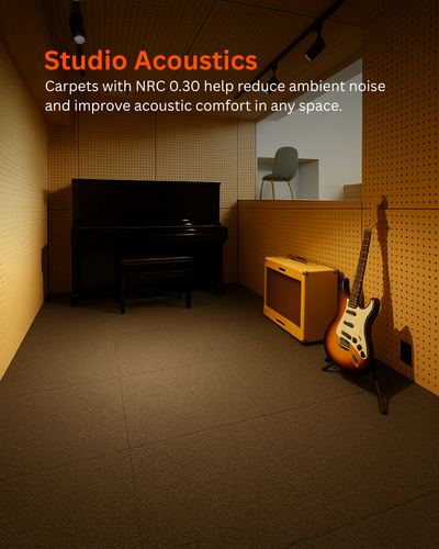 Acoustic Carpet Tiles - Slate Grey