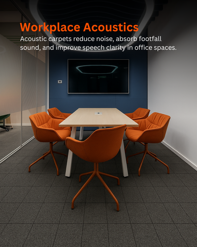 Acoustic Carpet Tiles - Slate Grey