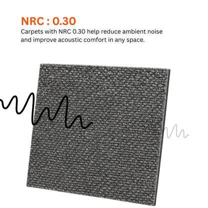 Acoustic Carpet Tiles | 50x50 cm | Slate Grey | 64 Sq Ft