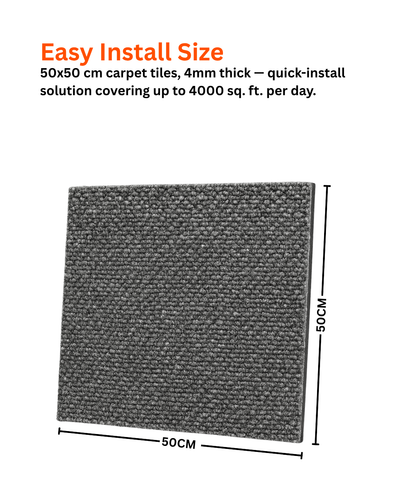 Acoustic Carpet Tiles - Slate Grey