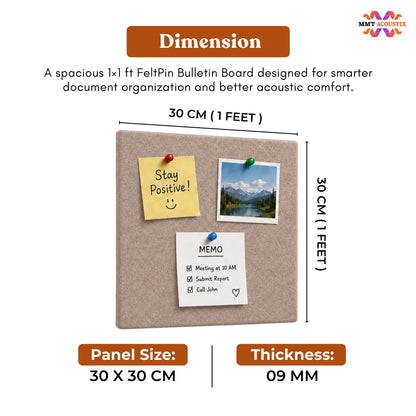 FeltPin Bulletin Board 30x30cm | Arabian Sand