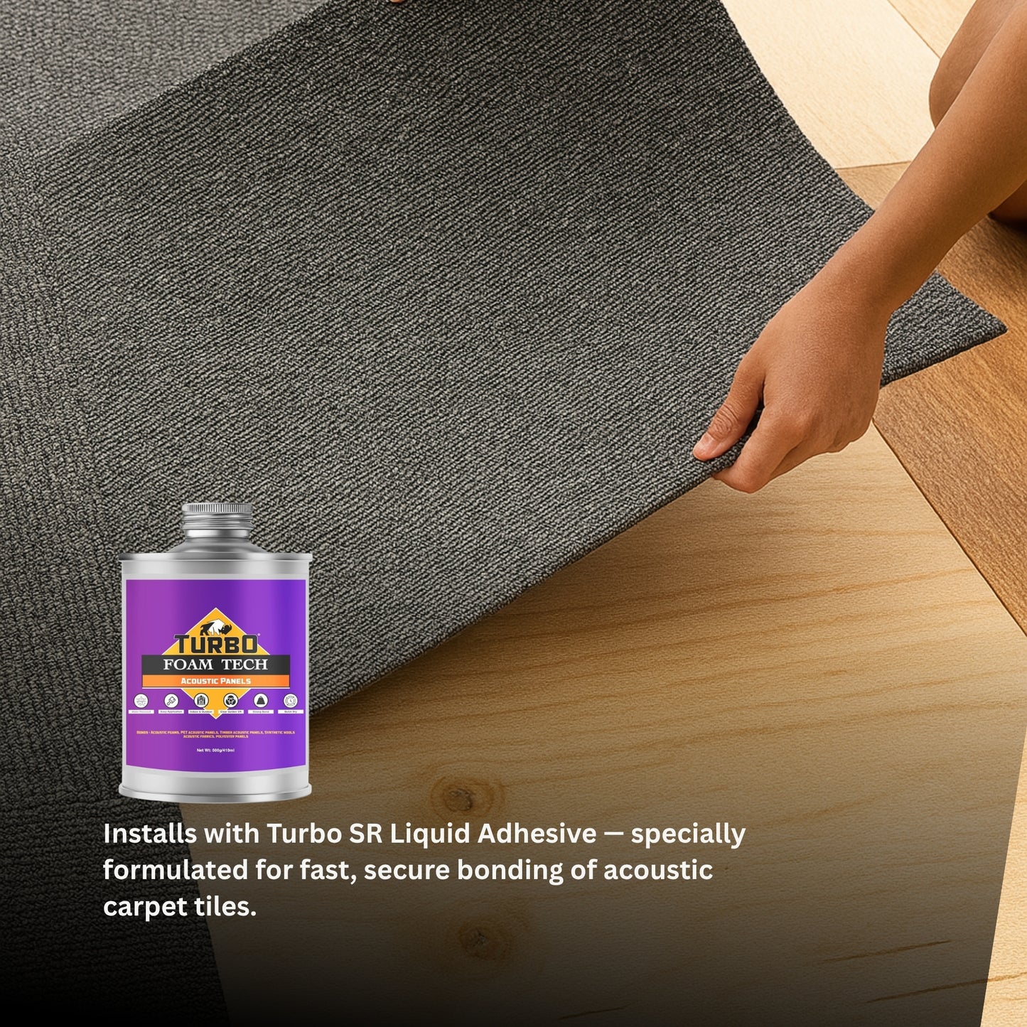 Acoustic Carpet Tiles | 50x50 cm | Slate Grey | 64 Sq Ft