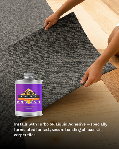 Acoustic Carpet Tiles - Slate Grey