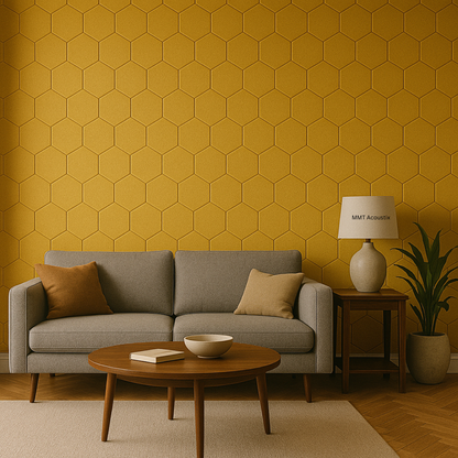 HexaFelt Bevelled Acoustic Panels | Mustard