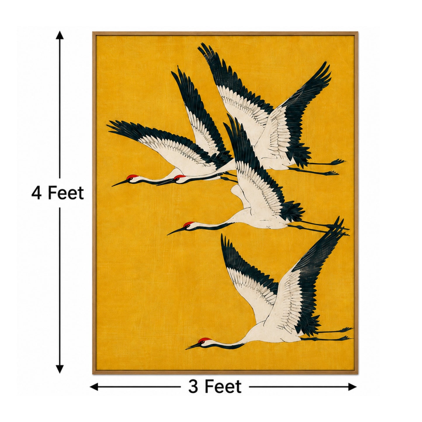Golden Flight – Printed Canvas Felt Acoustic Panel (4 X 3)