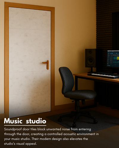 Door Soundproof Tiles | Hair Grey