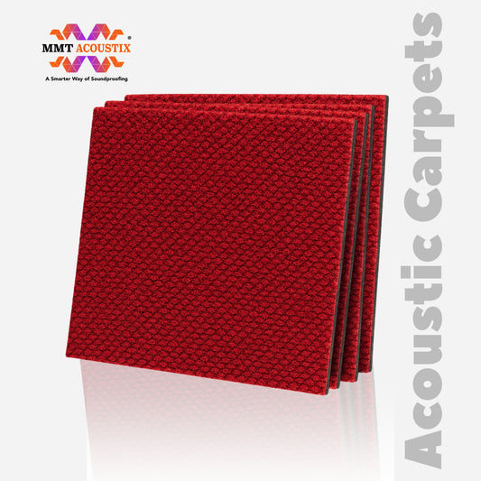 Acoustic Carpet Tiles | 50x50 cm | Velvet Red | 64 Sq Ft