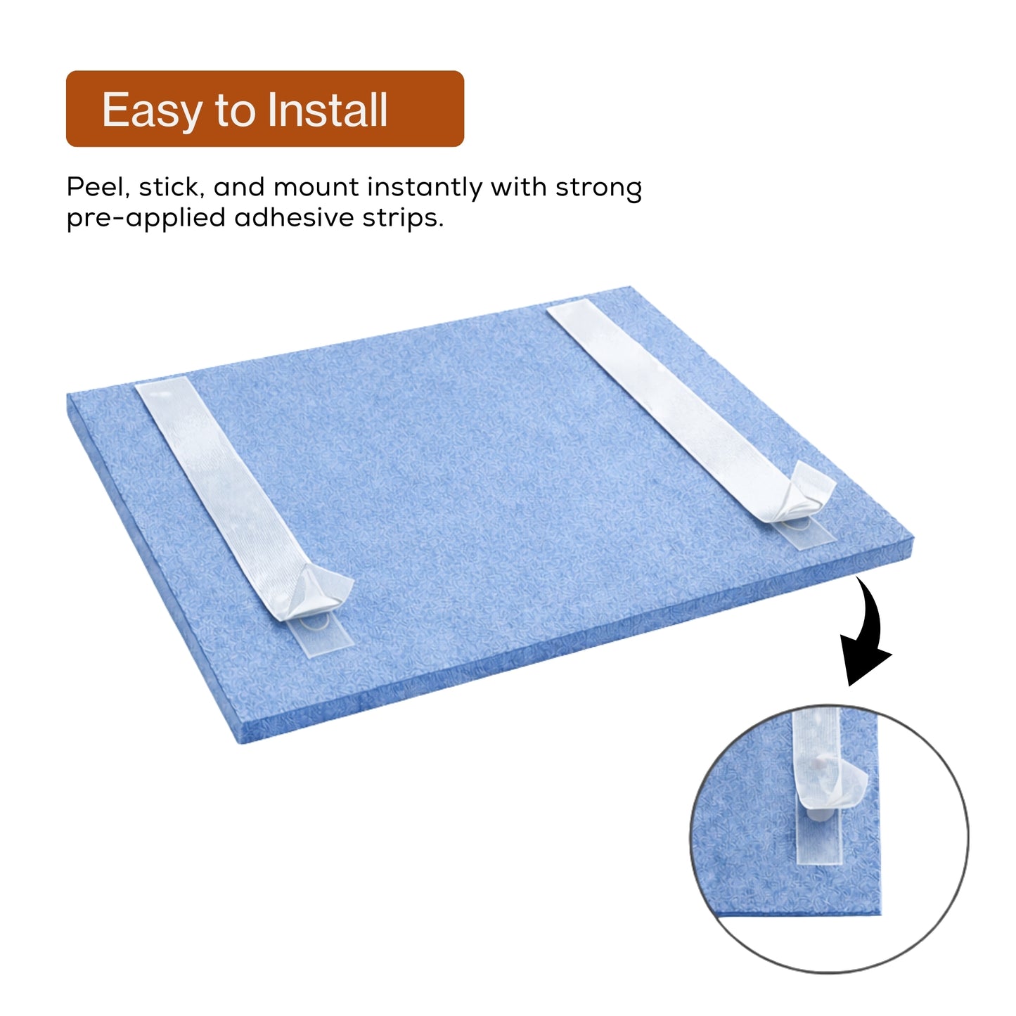 Slats Felt Acoustic Panels 30×30 cm Panels Carolina Set of 8