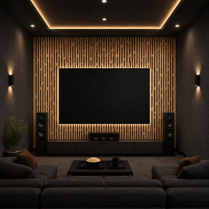 SoundaXe® Fluted Wooden Acoustic Panel, 4x2 Feet, 18mm | Oak